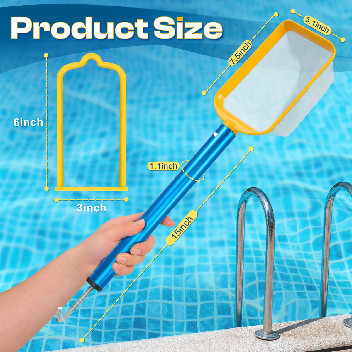 ComfyKit detachable fine mesh net traps leaves and small debris from the surface.