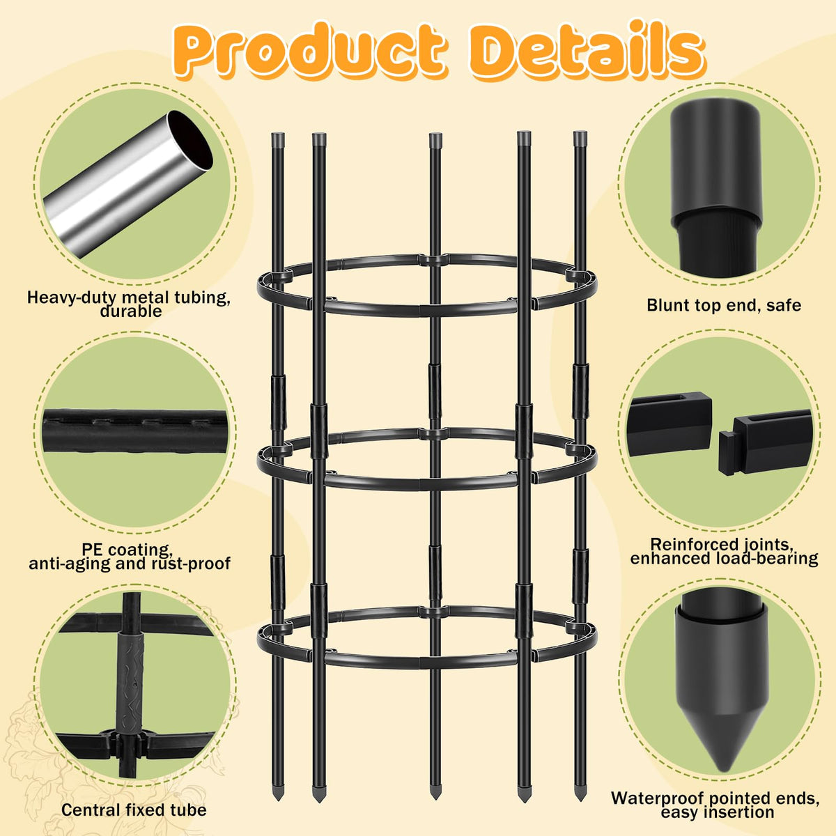 ComfyKit easy-installation peony cage helps seasonal setup around perennials.