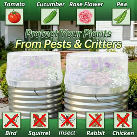 Includes two round covers for easy garden protection.