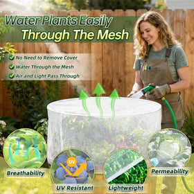 Water through design lets you water without removing the cover.