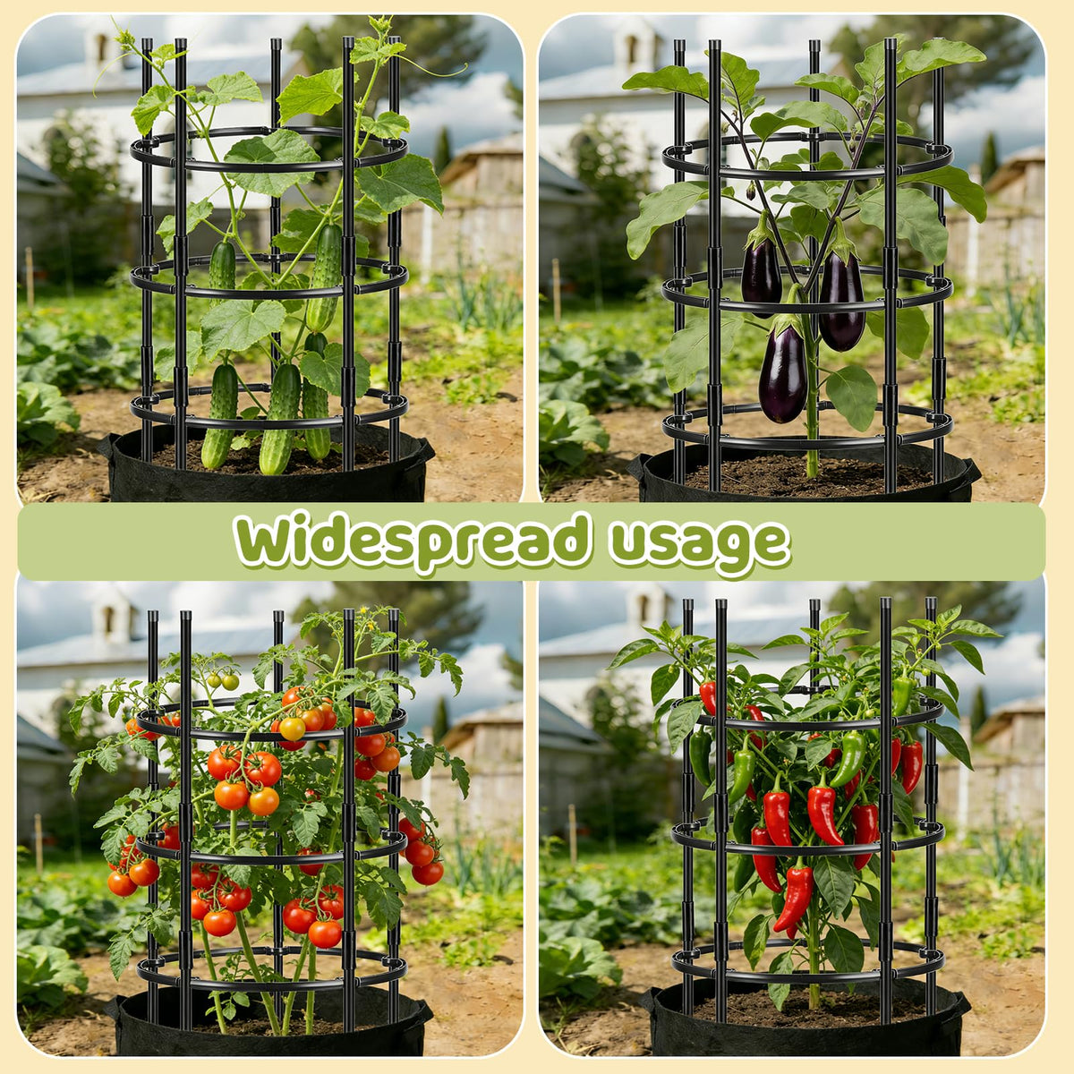 ComfyKit weatherproof rings and stakes endure sun and rain in outdoor beds.