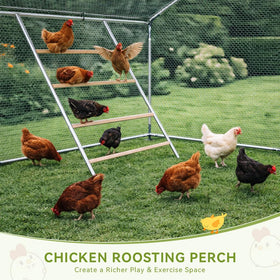 COMHOMA walk-in run enables easy feeding and cleaning for poultry.