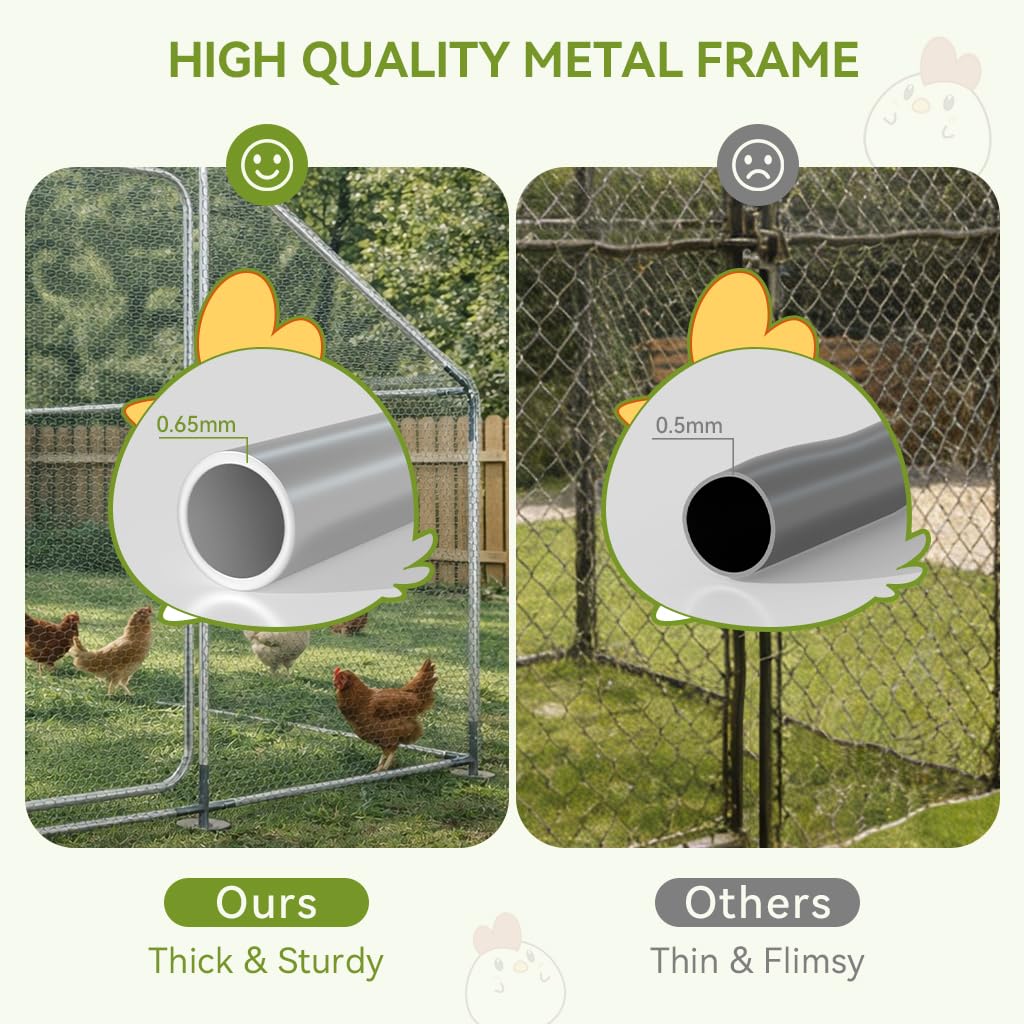 COMHOMA waterproof roof protects birds from sun and rain.