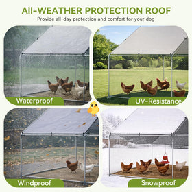 COMHOMA weatherproof canopy sheds water and debris away.