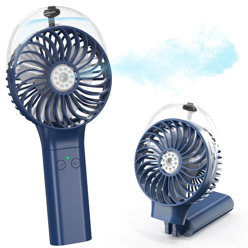COMLIFE portable misting fan nano-mist for makeup-safe outdoor cooling.