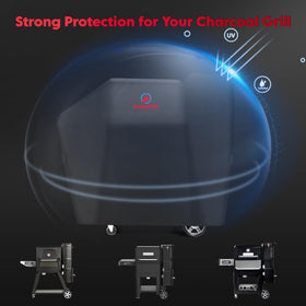 Easy-clean surface from M COMNOVA OUTDOORS grill cover for quick rinses after grilling