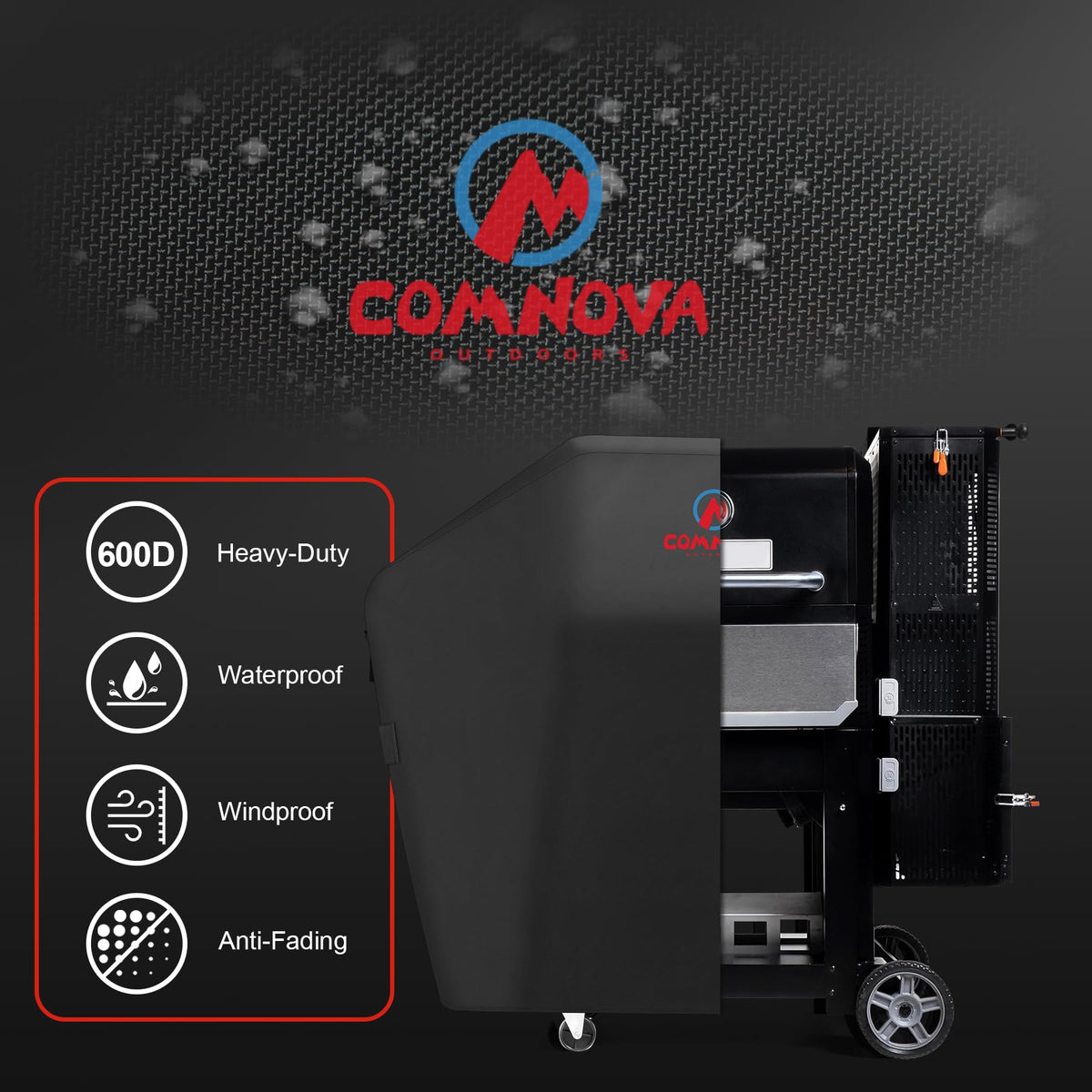 Masterbuilt cover with Velcro straps secures in wind for M COMNOVA OUTDOORS