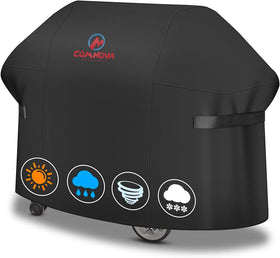 Comnova 55-inch grill cover front view showing durable waterproof protection and fit
