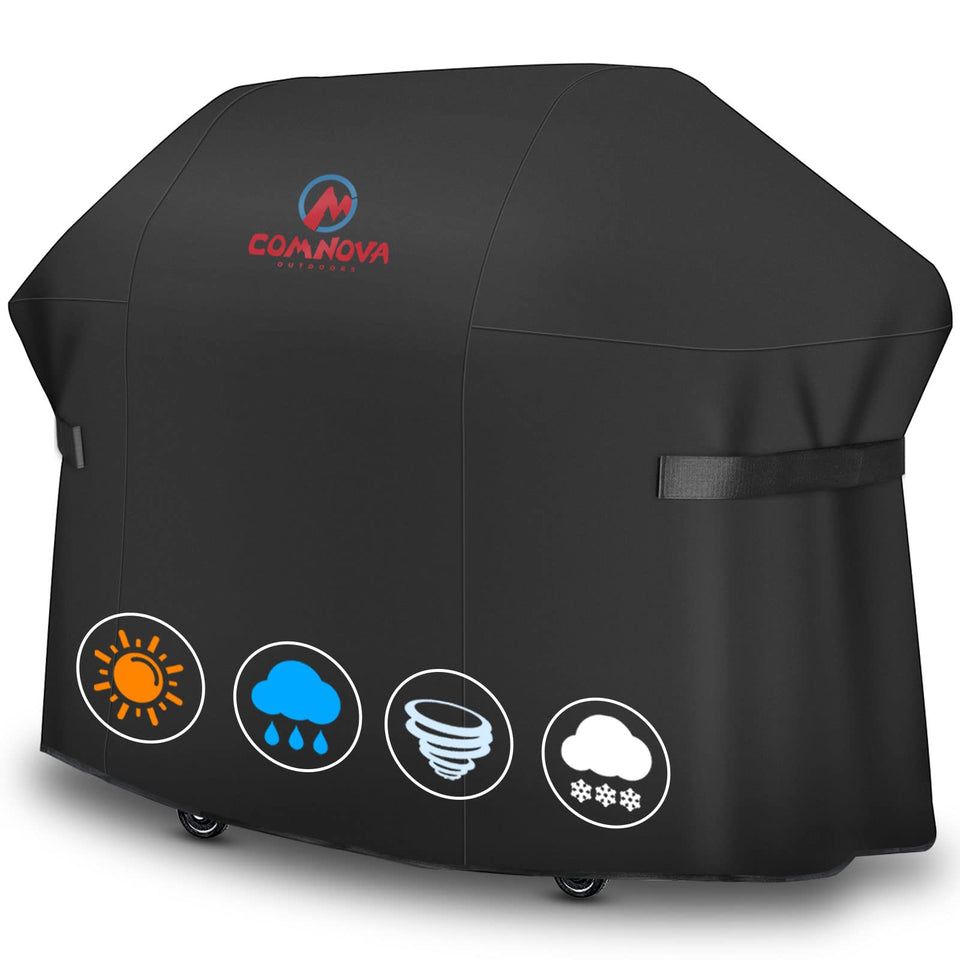 M COMNOVA OUTDOORS comnova 75-inch fit-map grill cover protects Weber grills from rain and dust