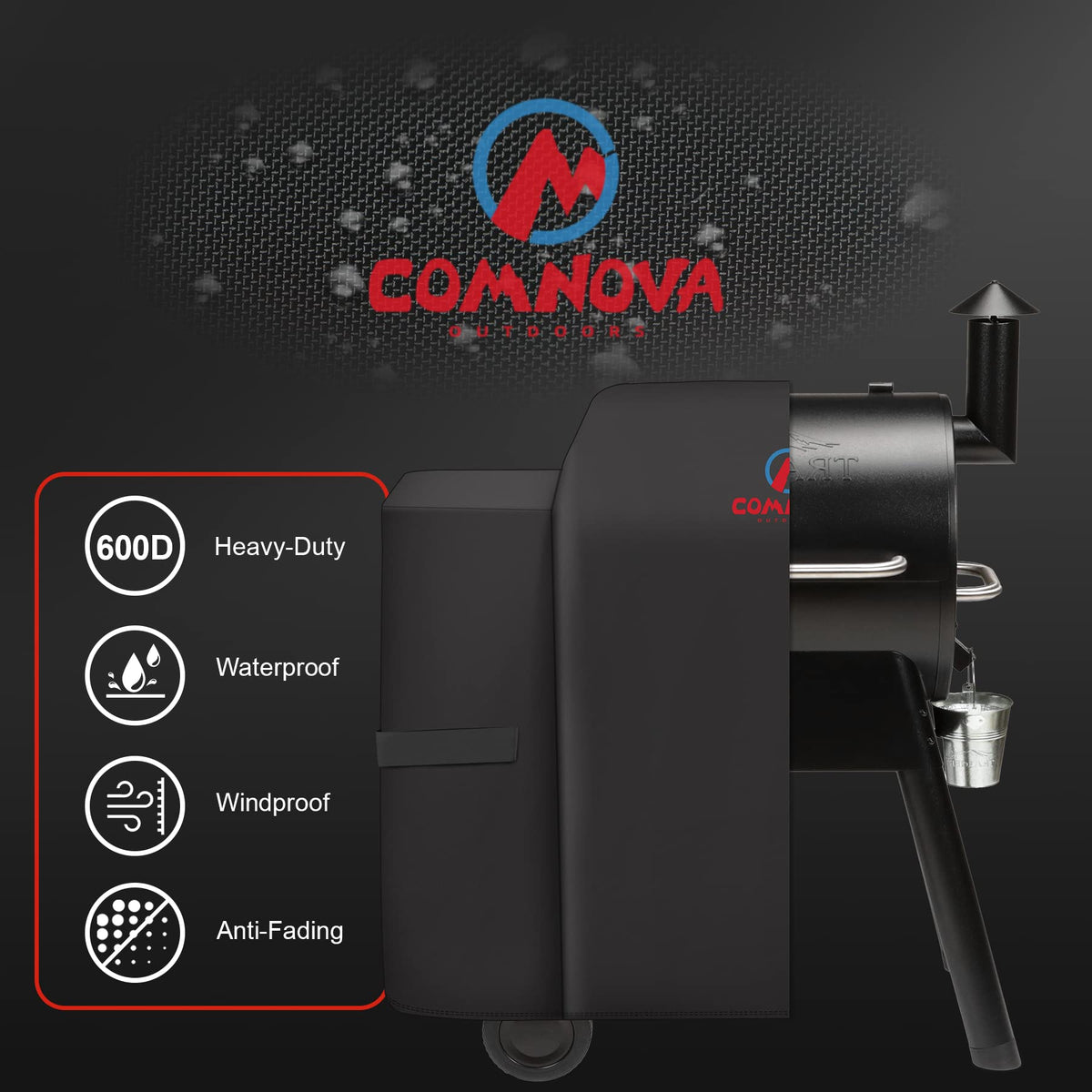 M COMNOVA OUTDOORS 600D fabric close-up showcasing breathable, durable material