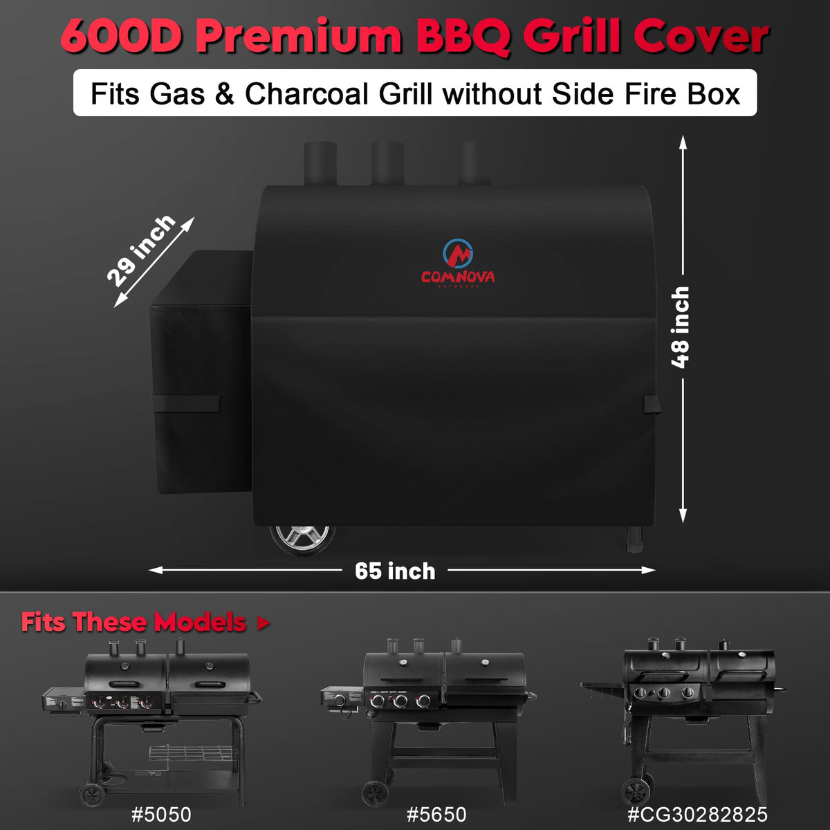 Comnova Outdoors cover fits Char Griller 5050 model for precise protection