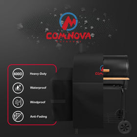 Comnova cover for Char Griller 2727 model shields from rain and sun.