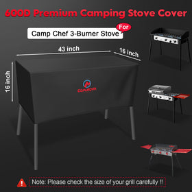 Comnova 600D cover with windproof buckles keeps stoves secure