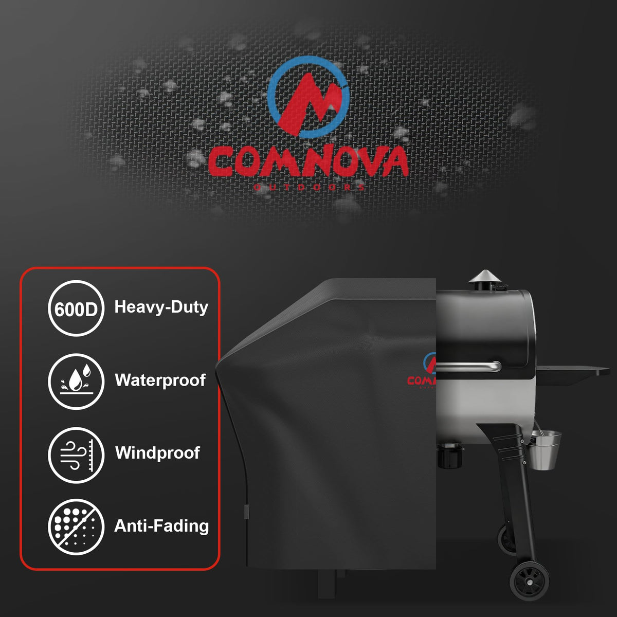 Comnova PG24 cover guards PG24 series from rain and sun with adjustable fit.