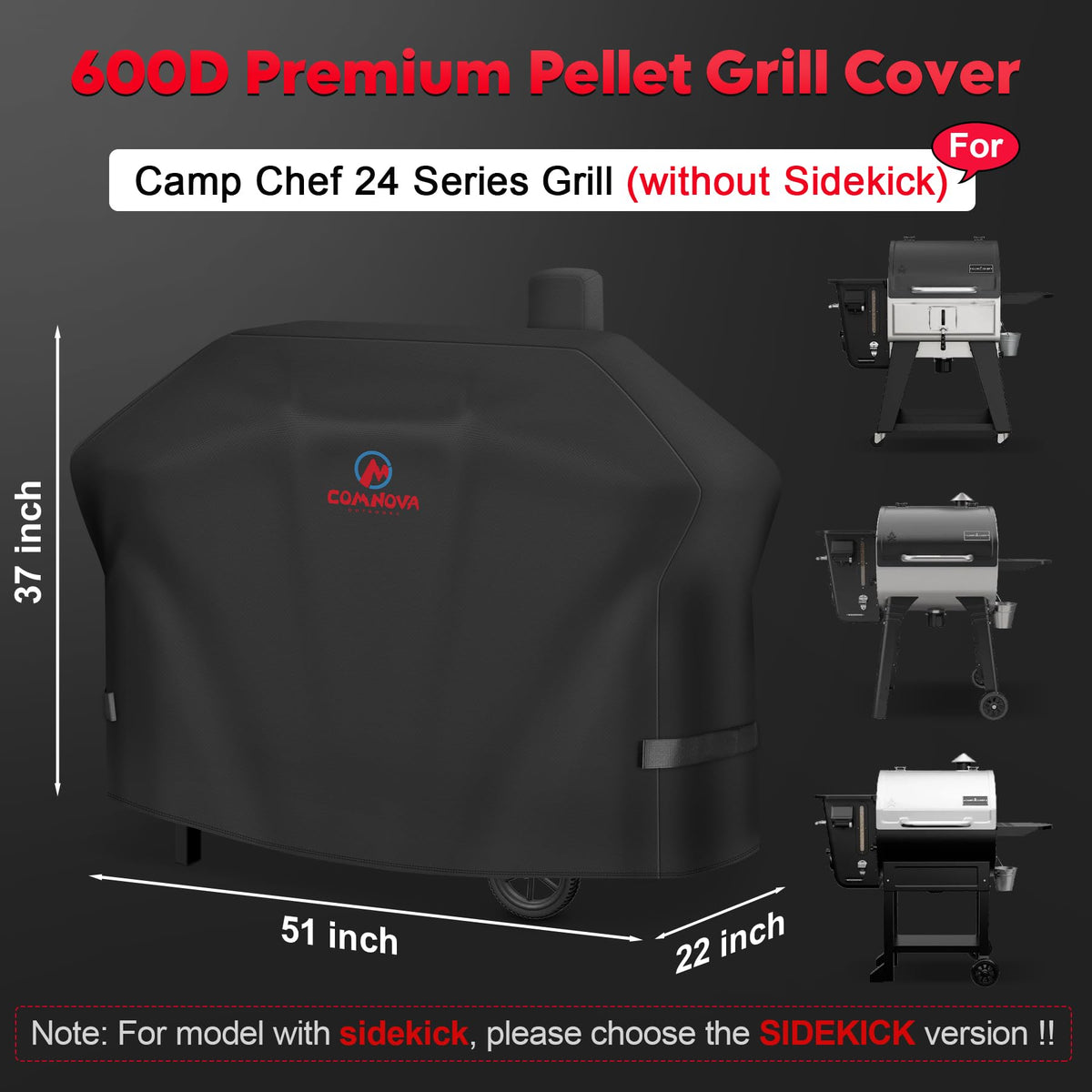 Comnova Woodwind Pro 24 cover protects against debris with durable 600D fabric.