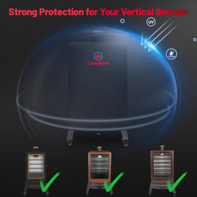 Comnova smoker cover with quick-drying surface is easy to clean after use.