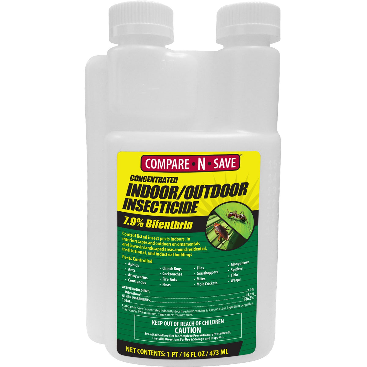 Compare-N-Save Concentrate bottle pour for easy pest application.