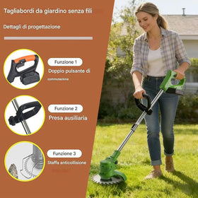 Compou weed wacker blades tackle soft grass to thick weeds.