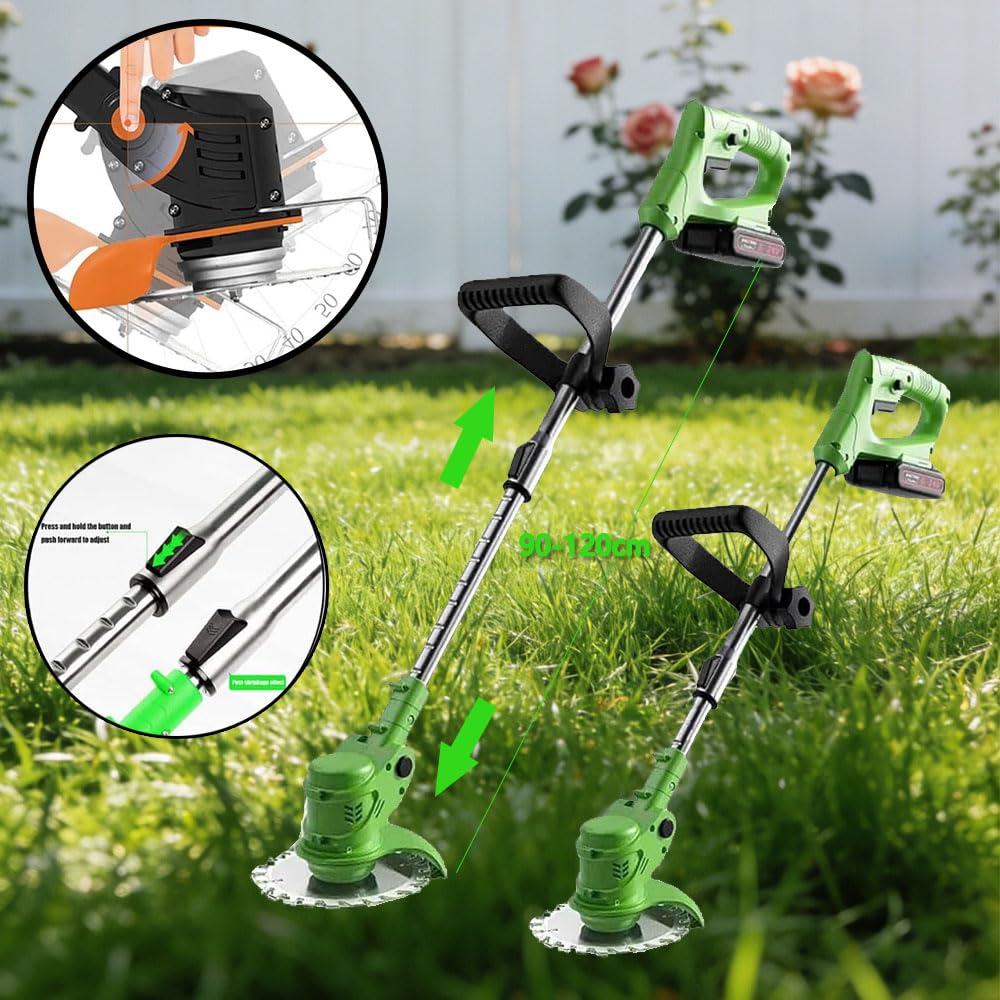 Compou cordless weed wacker ideal for gardens and parks.