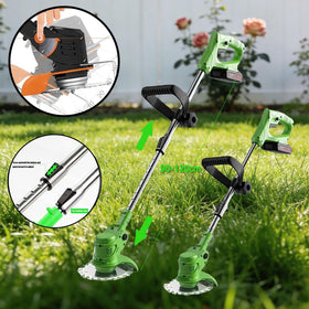 Compou cordless weed wacker ideal for gardens and parks.