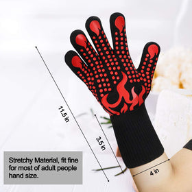 Comsmart BBQ gloves aramid-fiber core delivers strong heat protection during cooking.