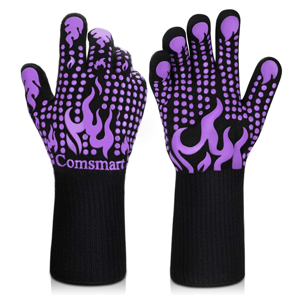 Comsmart BBQ Gloves provide up to 1472°F heat protection for grilling and baking.