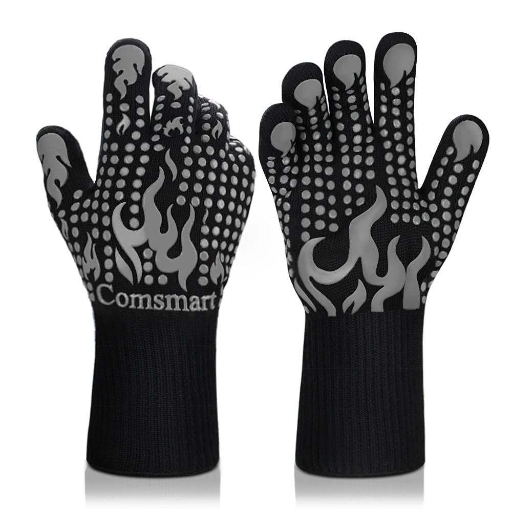 Comsmart BBQ Gloves show heat resistance up to 1472°F for safe grilling
