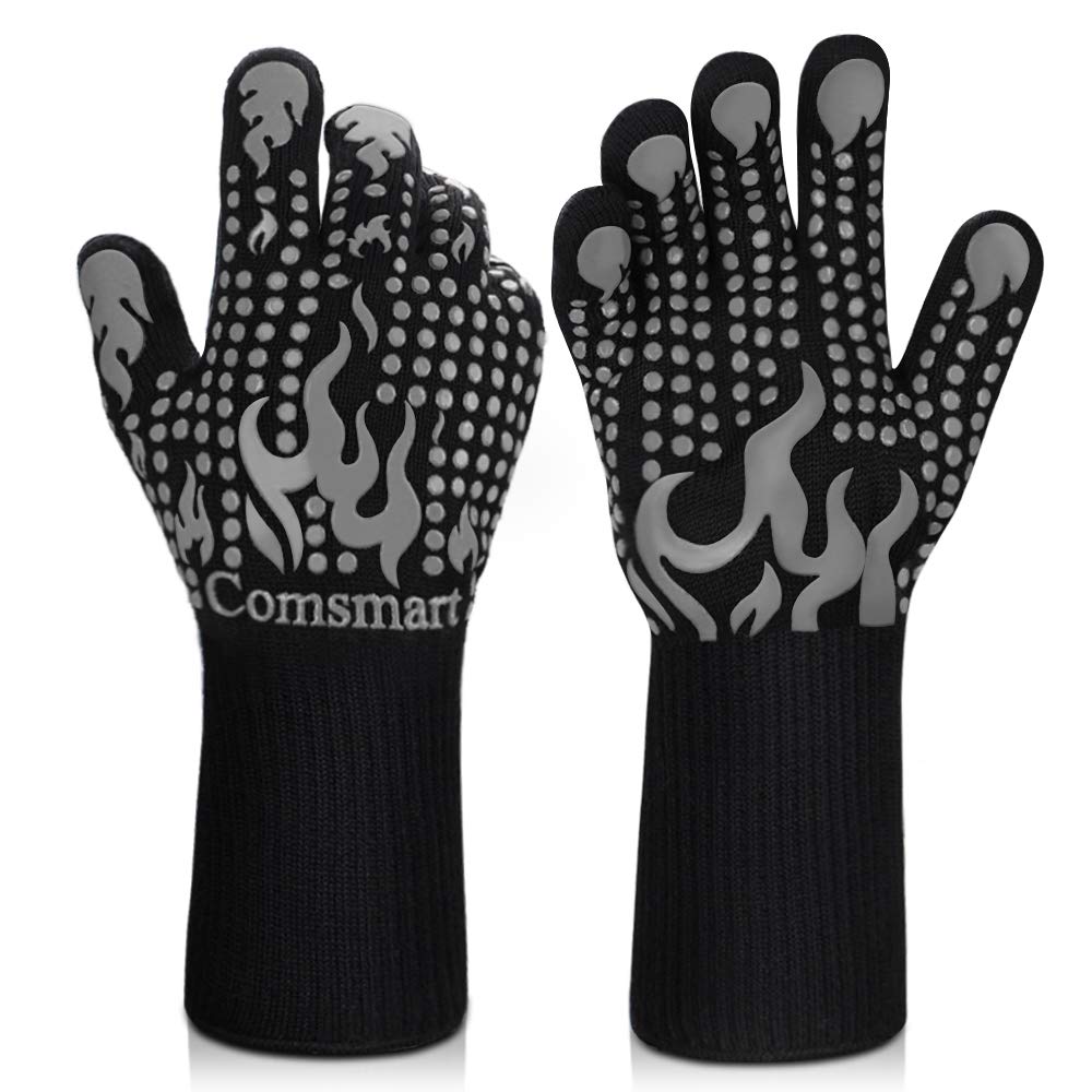 Comsmart BBQ Gloves heat-resistance-1472f for safer high-heat grilling