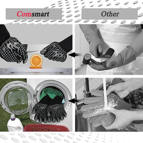 Comsmart BBQ Gloves polyester-cotton lining keeps hands comfortable