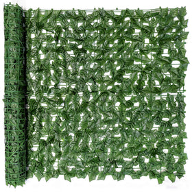 Comtelek privacy fence screen with ivy closeup for balcony privacy