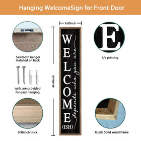 Comurdyo Welcome-ish Sign front-door display boosts curb appeal and charm