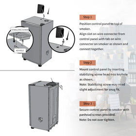 COMVIEE compact control board fits neatly inside the Masterbuilt smoker.