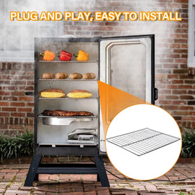 COMVIEE Masterbuilt 30in grate during installation, plug-and-play replacement.