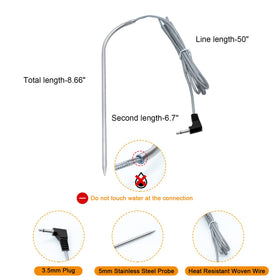 COMVIEE meat probe clips securely hold probes during cook