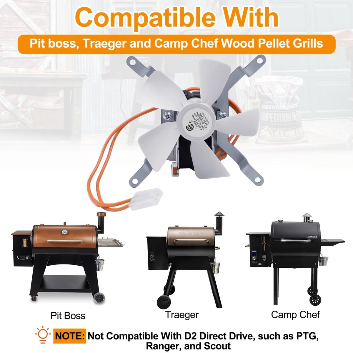COMVIEE pellet grill induction fan promotes high-temperature operation and consistent heat