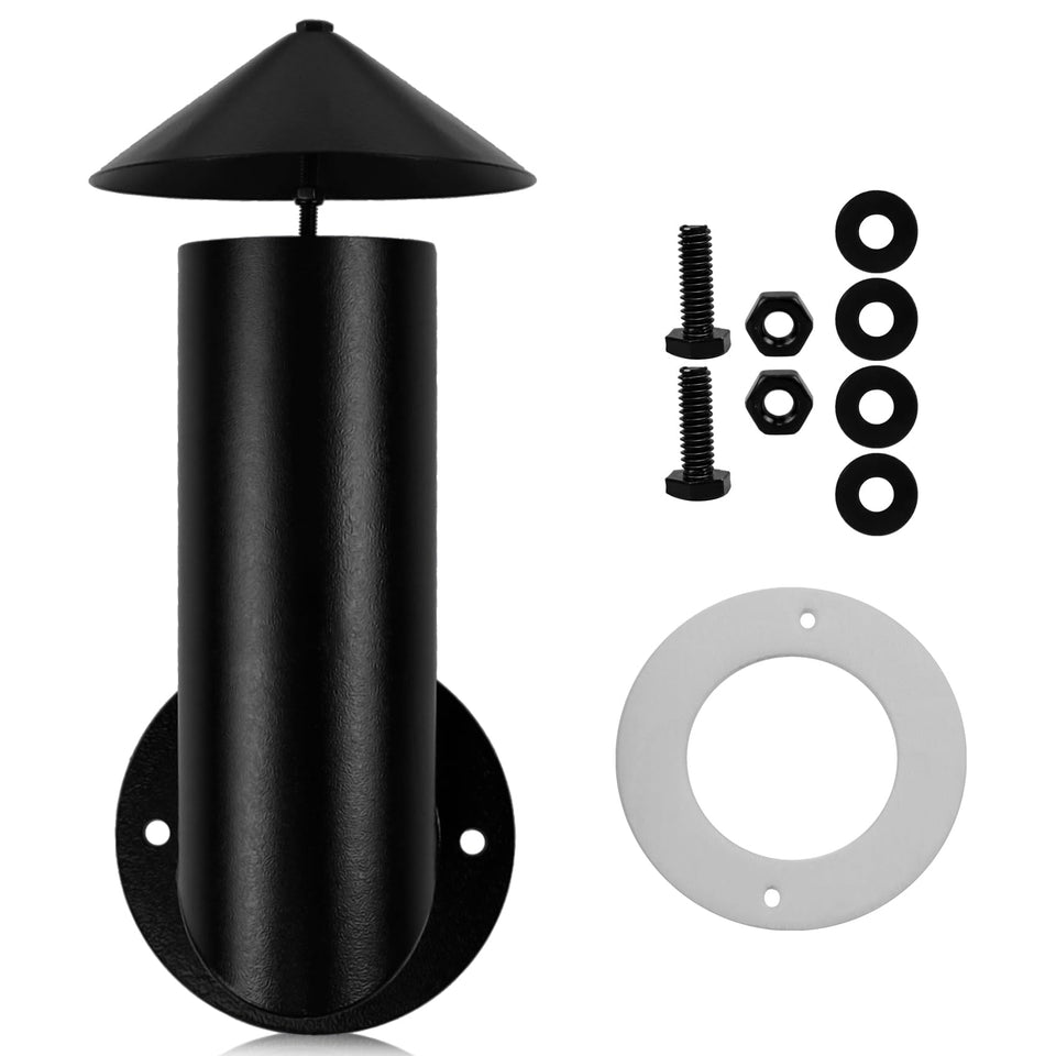 COMVIEE pellet grill smoke stack with umbrella cap for even heating and weather protection