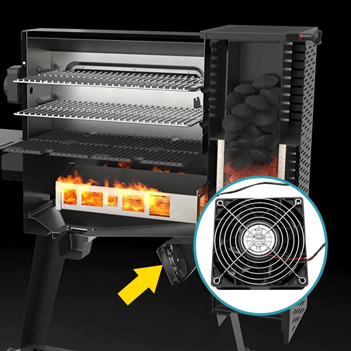 COMVIEE plug-and-play replacement fan simplifies setup for Masterbuilt digital grills