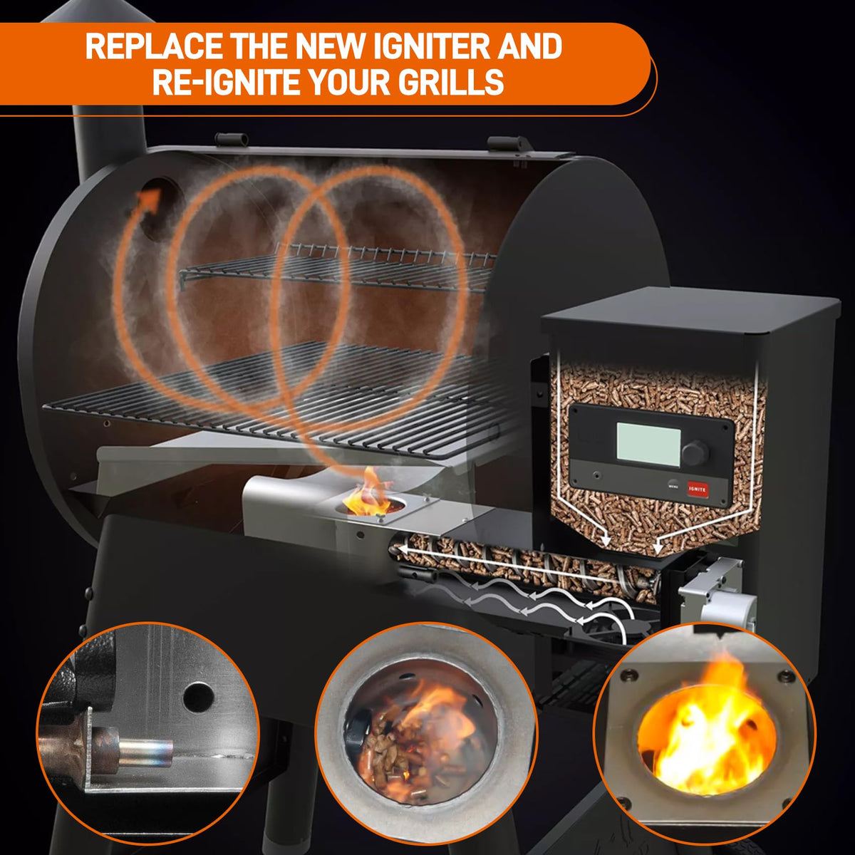 Protrusion adjustment guide for optimal ignition in pellet grills
