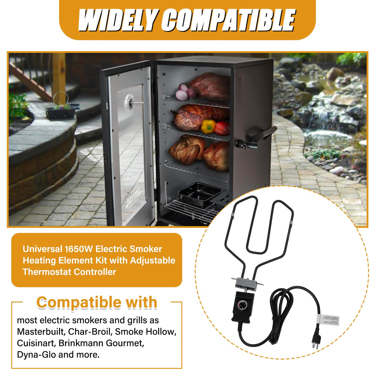 COMVIEE stainless steel heating element emphasizing durability and high heating efficiency.