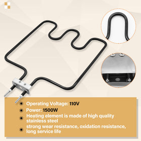 Durable stainless steel heating element designed for long-term use.
