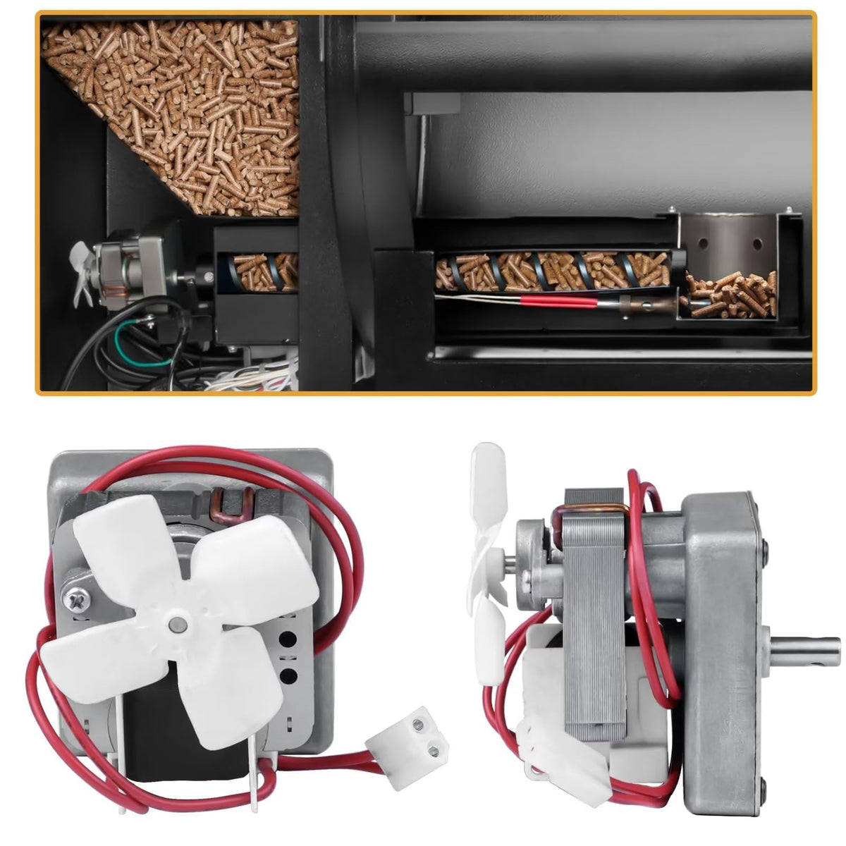 COMVIEE packaged motor ready-to-install with essential wiring for easy setup.