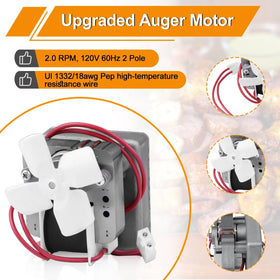 COMVIEE auger motor side wiring detail shows high-temperature resistant connections.