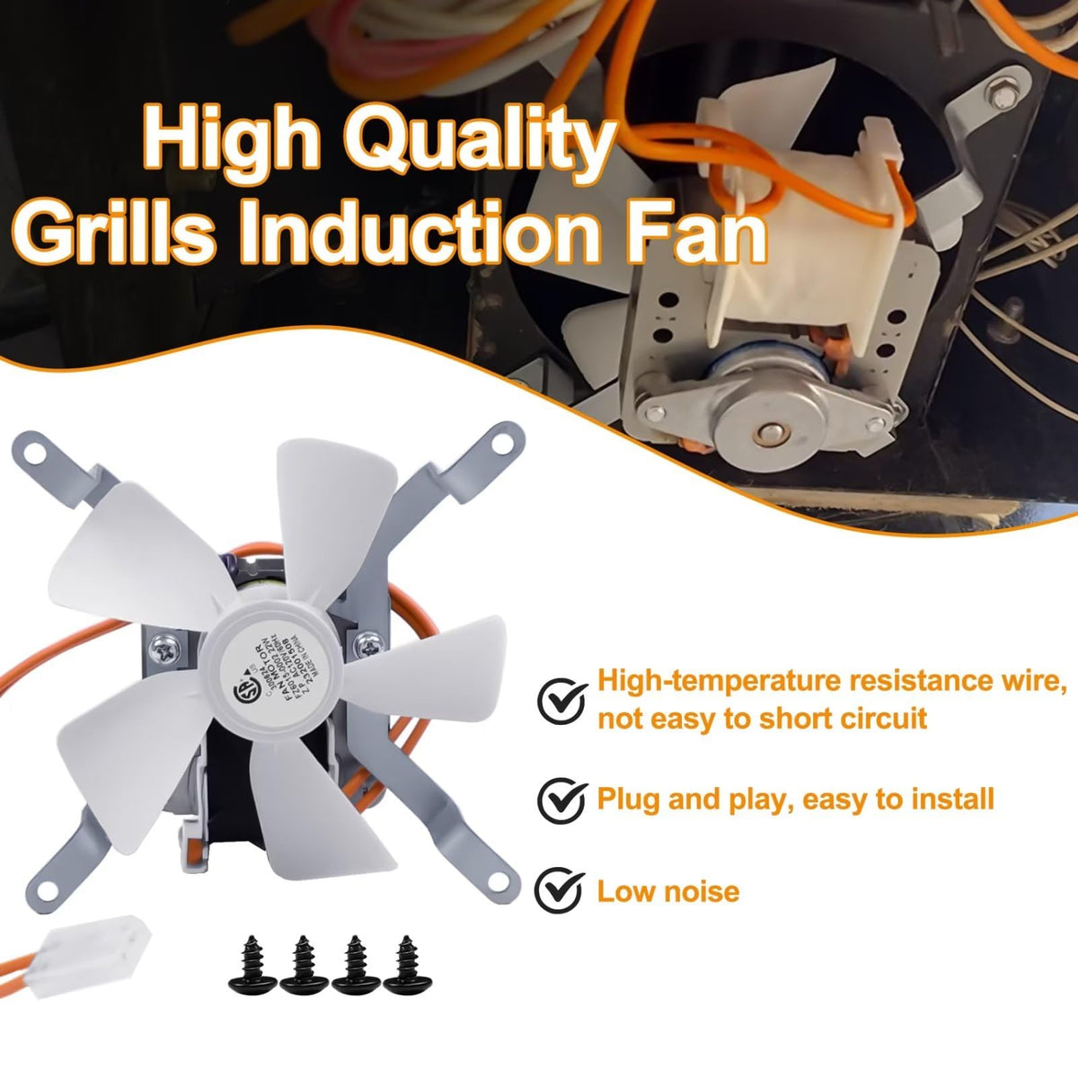 COMVIEE upgraded induction fan for Traeger installation supports quick replacement