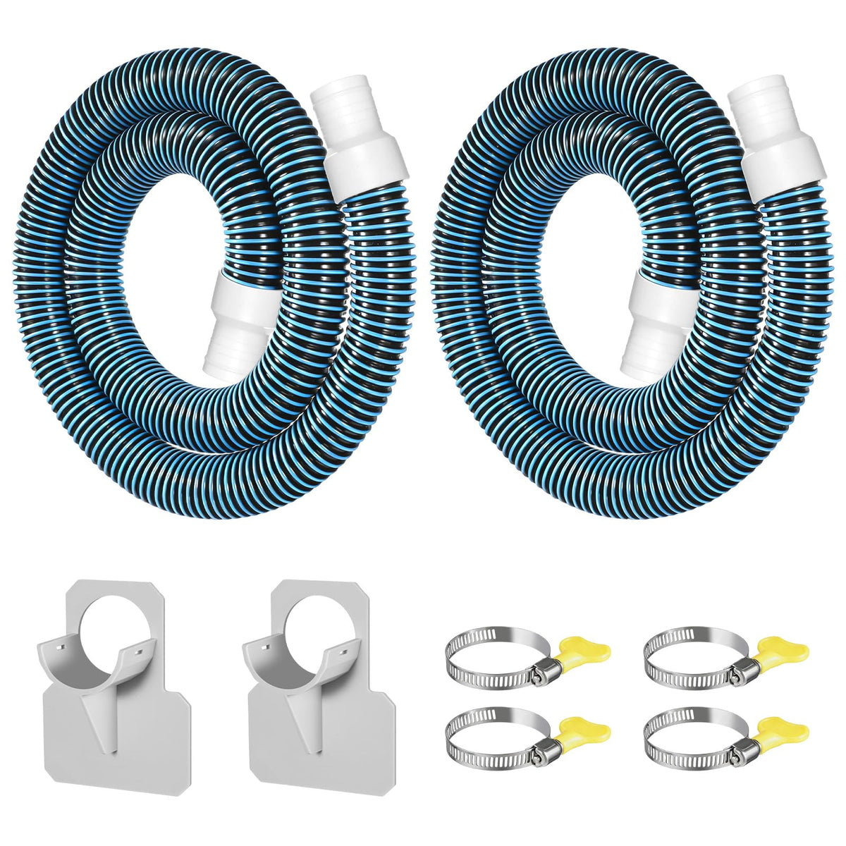 Conderyang 2Pack blue pool hose for easy maintenance and steady water flow.