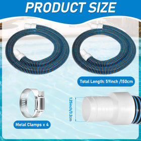 Conderyang 2-pack metal clamps secure connections for leak-free operation.