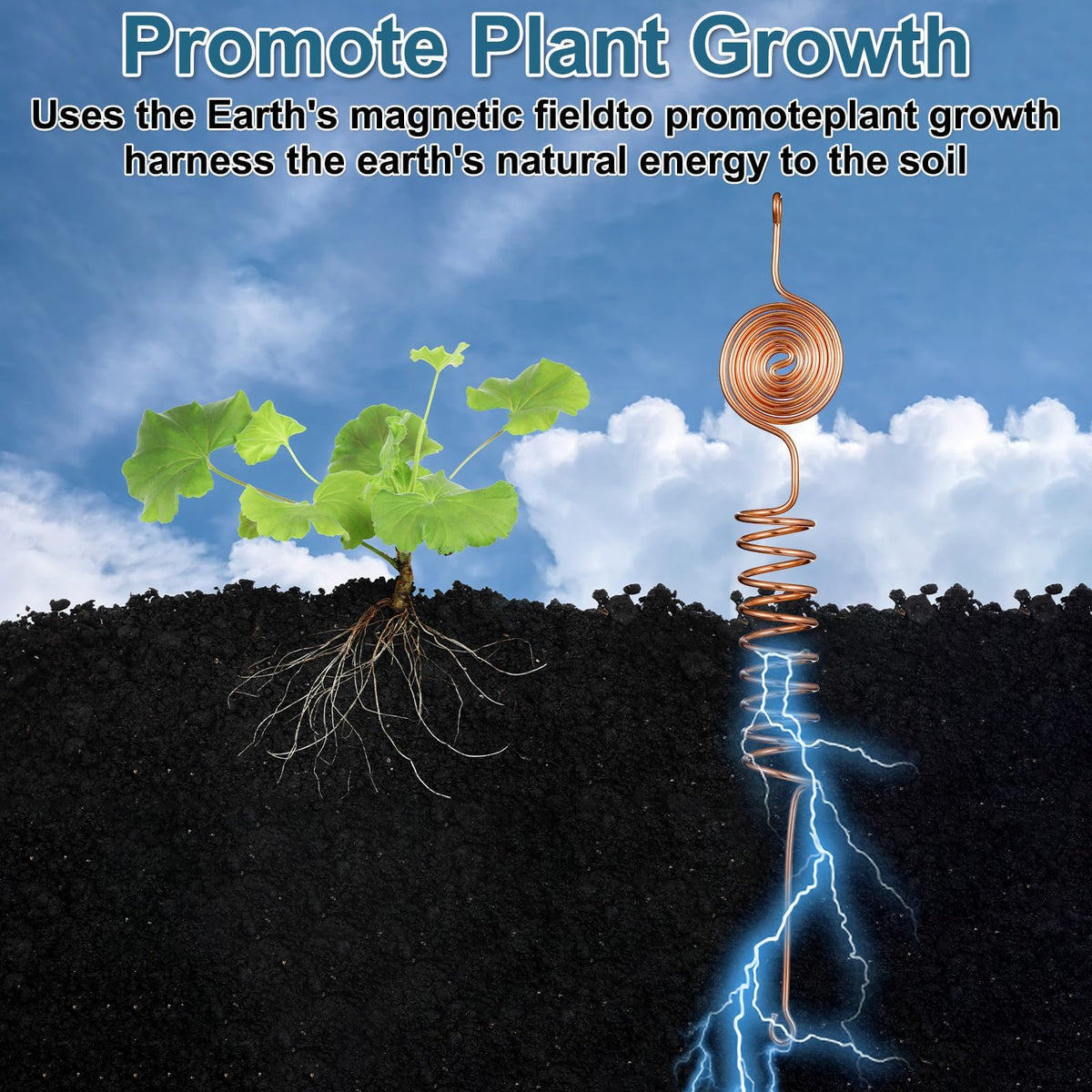 Conderyang soil insertion of copper antennas simplifies setup without wiring or batteries.
