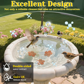 Conderyang decorative copper disk adds aesthetic flair to bird baths and fountains.