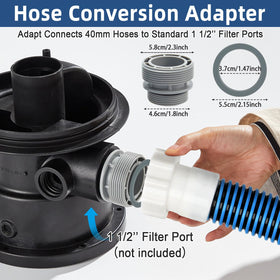 Conderyang hose knob design enables quick, tool-free installation.