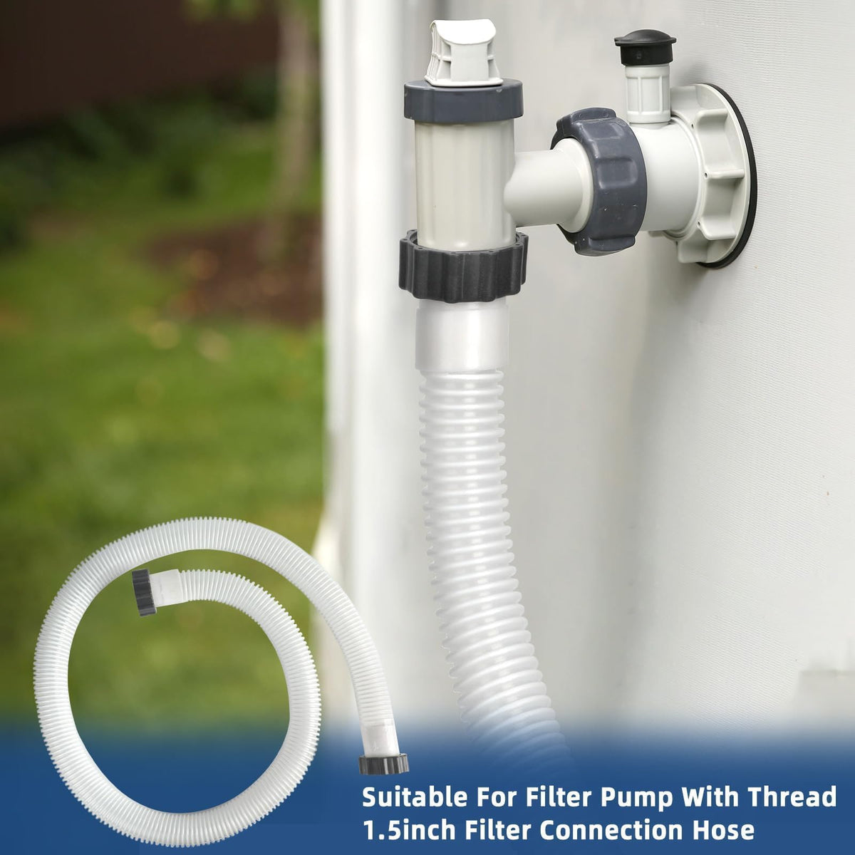 Conderyang knob-design hose enables tool-free installation.