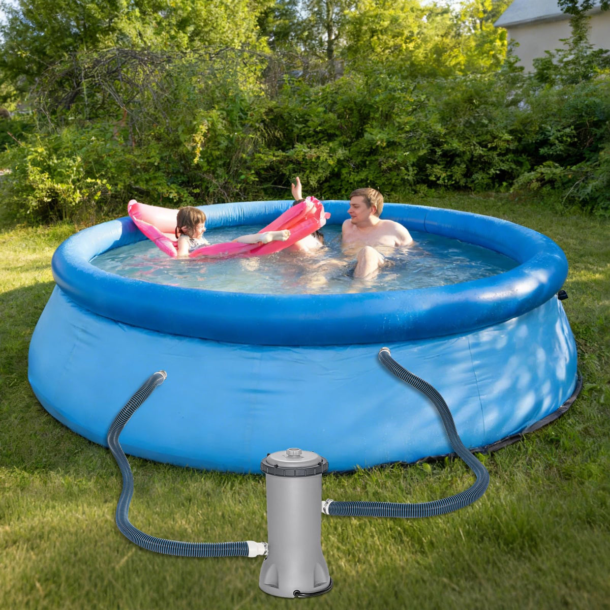 Conderyang spiral-design hose prevents kinks for smooth pool cleaning.